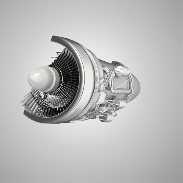 jet engine cutaway 3d model