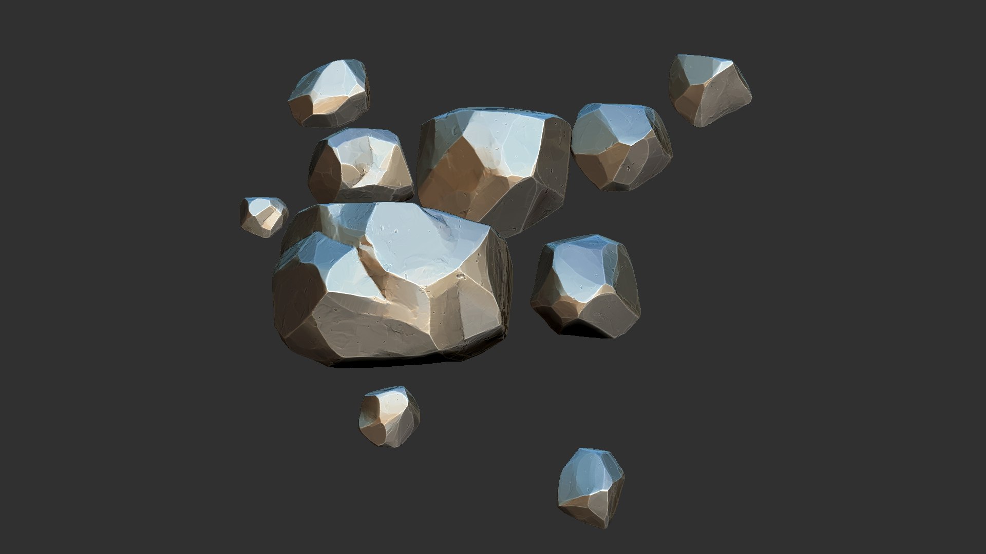 A Pile Of Small Stones Zbrush Sculpt 3D Model - TurboSquid 2052068