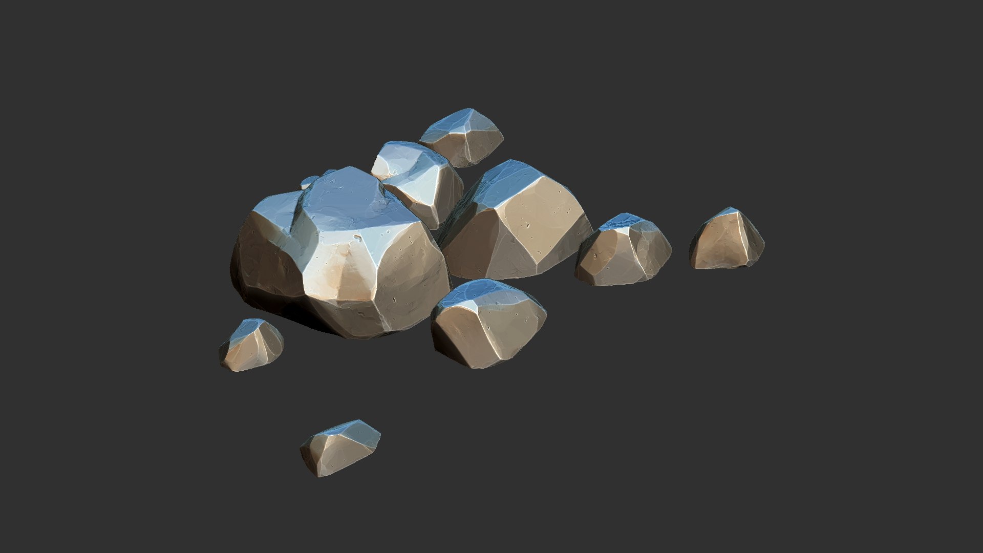 A Pile Of Small Stones Zbrush Sculpt 3D Model - TurboSquid 2052068