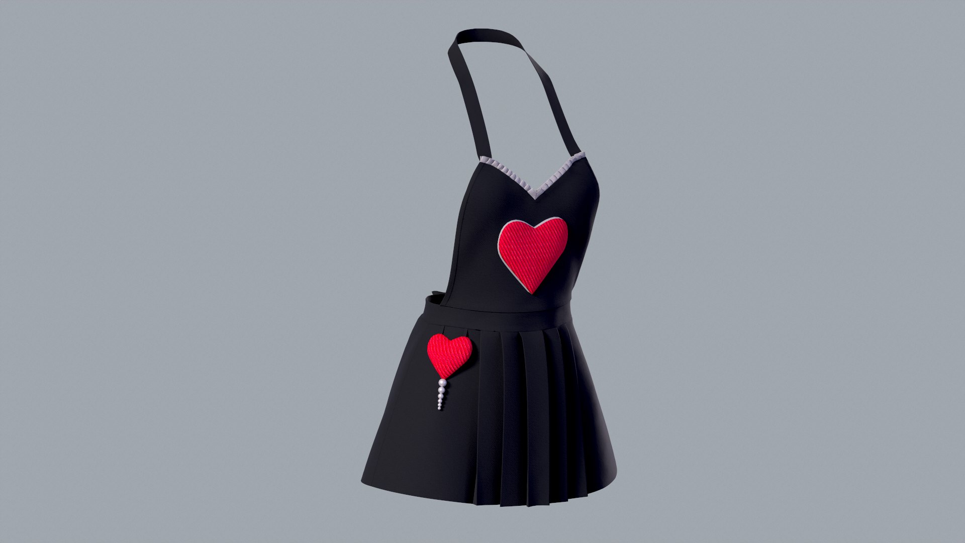 3D Model Womens Apron Heart - TurboSquid 2508256