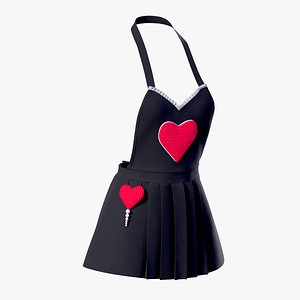 3D model Womens apron Heart