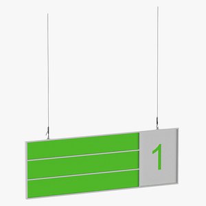 3D model Aisle Sign 01