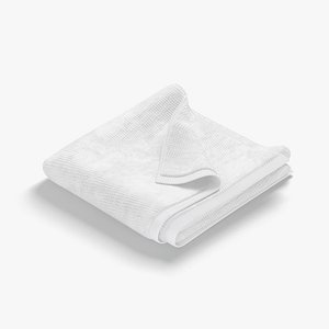 White Folded Bath Towel - terry shower beach towel