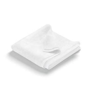 White Folded Bath Towel - terry shower beach towel