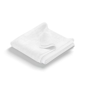 White Folded Bath Towel - terry shower beach towel