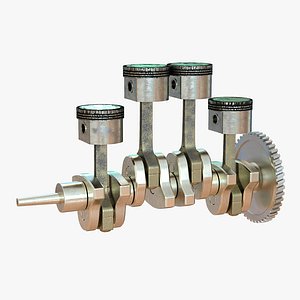 engine piston crankshaft rigged max