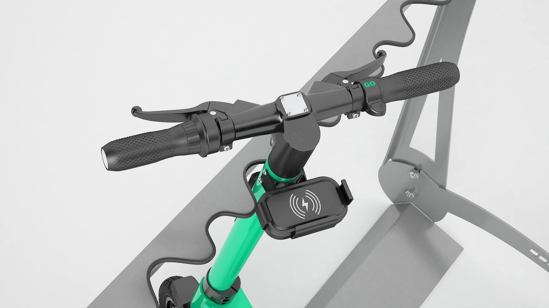 Scooter Parking Rack With Electric Scooter 07 3D - TurboSquid 2029331