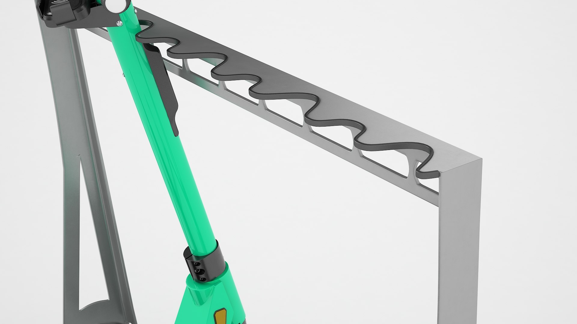 Scooter Parking Rack With Electric Scooter 07 3D - TurboSquid 2029331