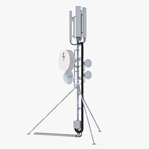 Rooftop Cell Phone Tower 4 3D model