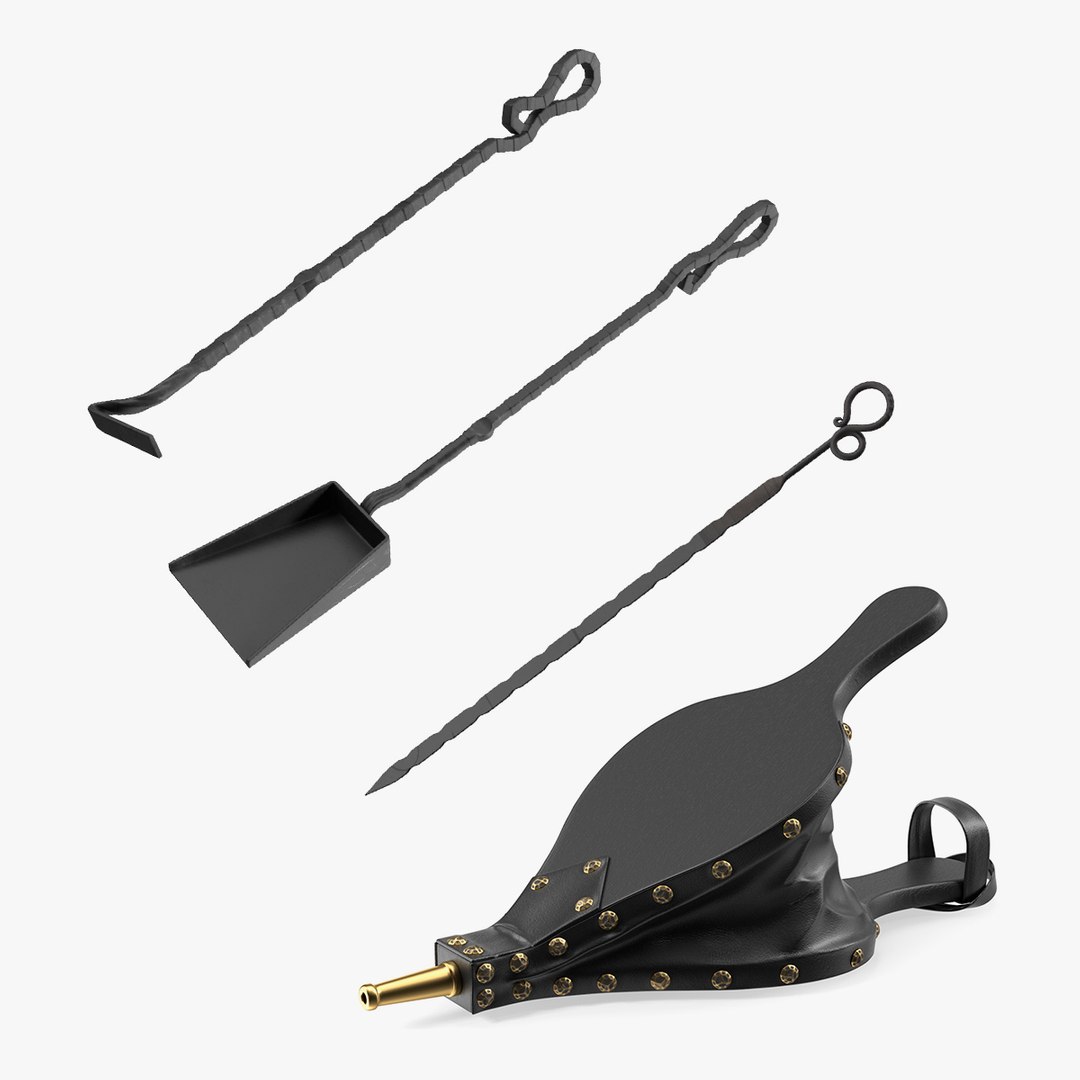 Fireplace Tools Collection 3 3D model preview
