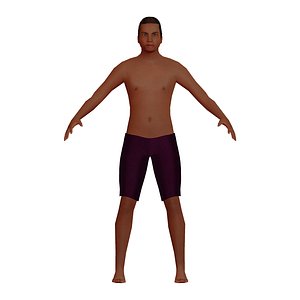 low-poly man 3D
