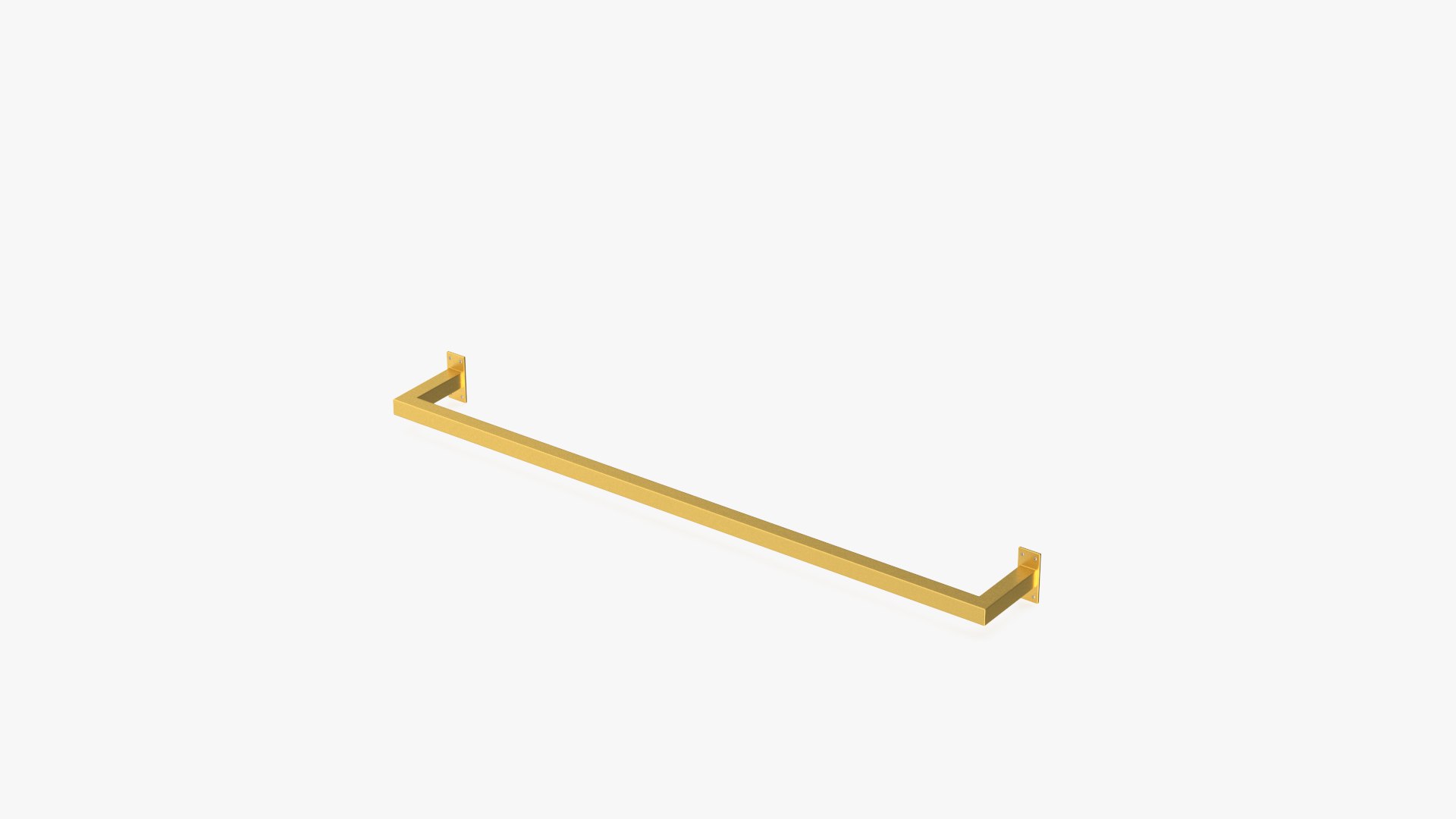 Wall Mounted Cloth Rack Gold 3D model preview