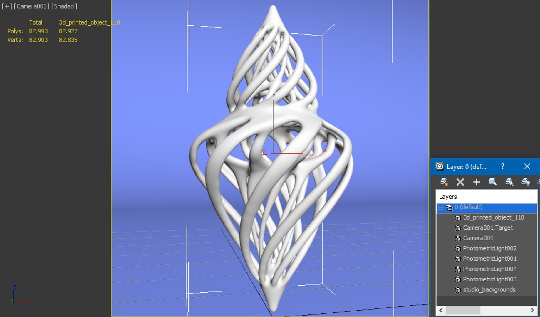 3ds max printed object
