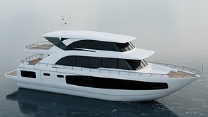 3D Luxury Modern Motor Yacht 3D Model