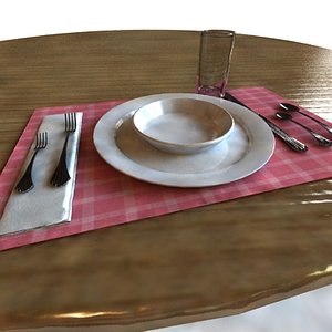 table silverware 3d max