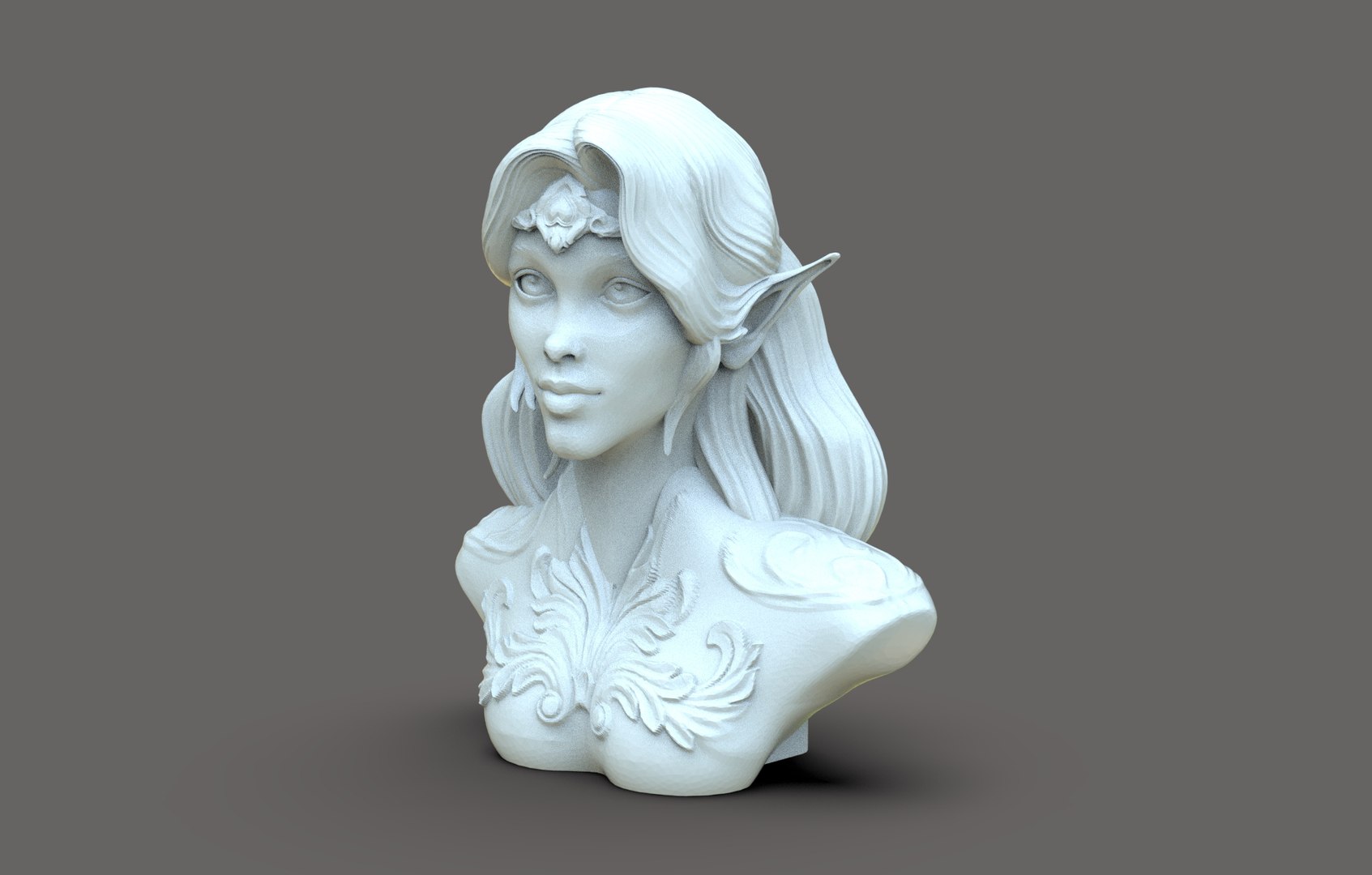 Young Elf Bust 3D Model - TurboSquid 2287927