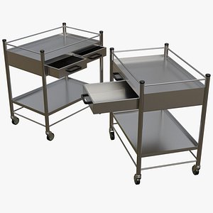 3D Medical Supply Cart 4 Basic