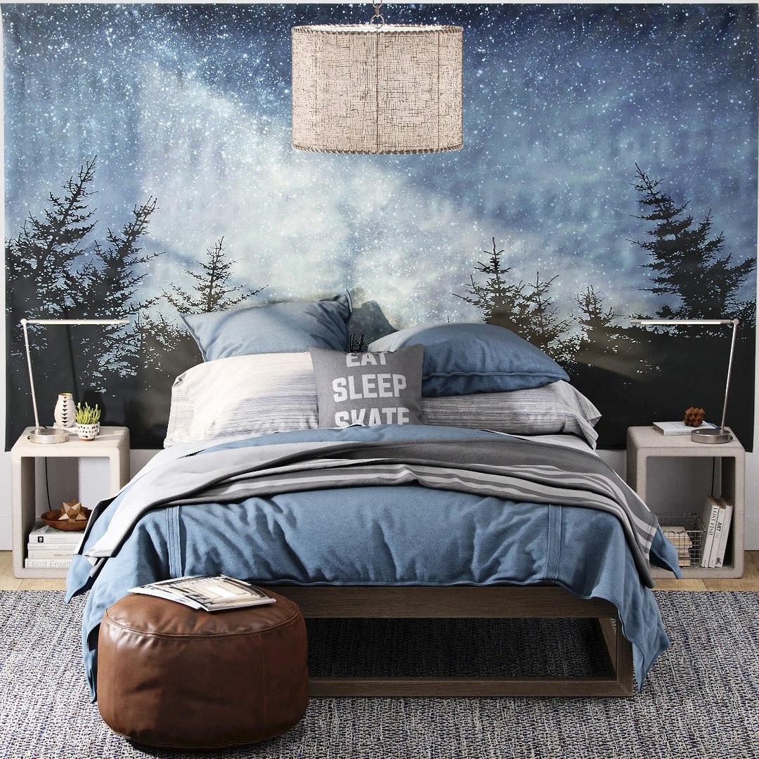 3D boy laguna platform bed TurboSquid 1264255