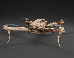 3D quadrocopter drone camouflage