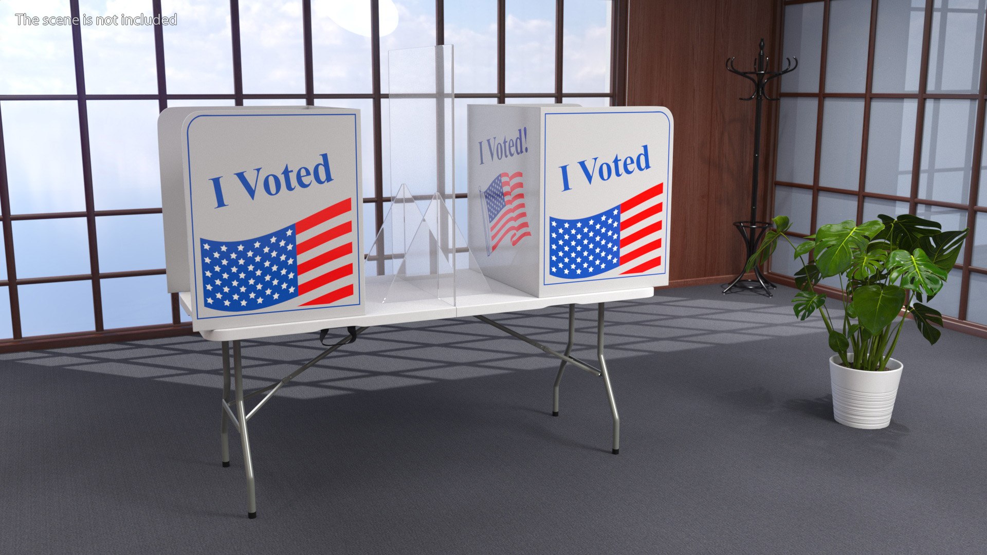 3D Voting Table With Partition Model - TurboSquid 2306893