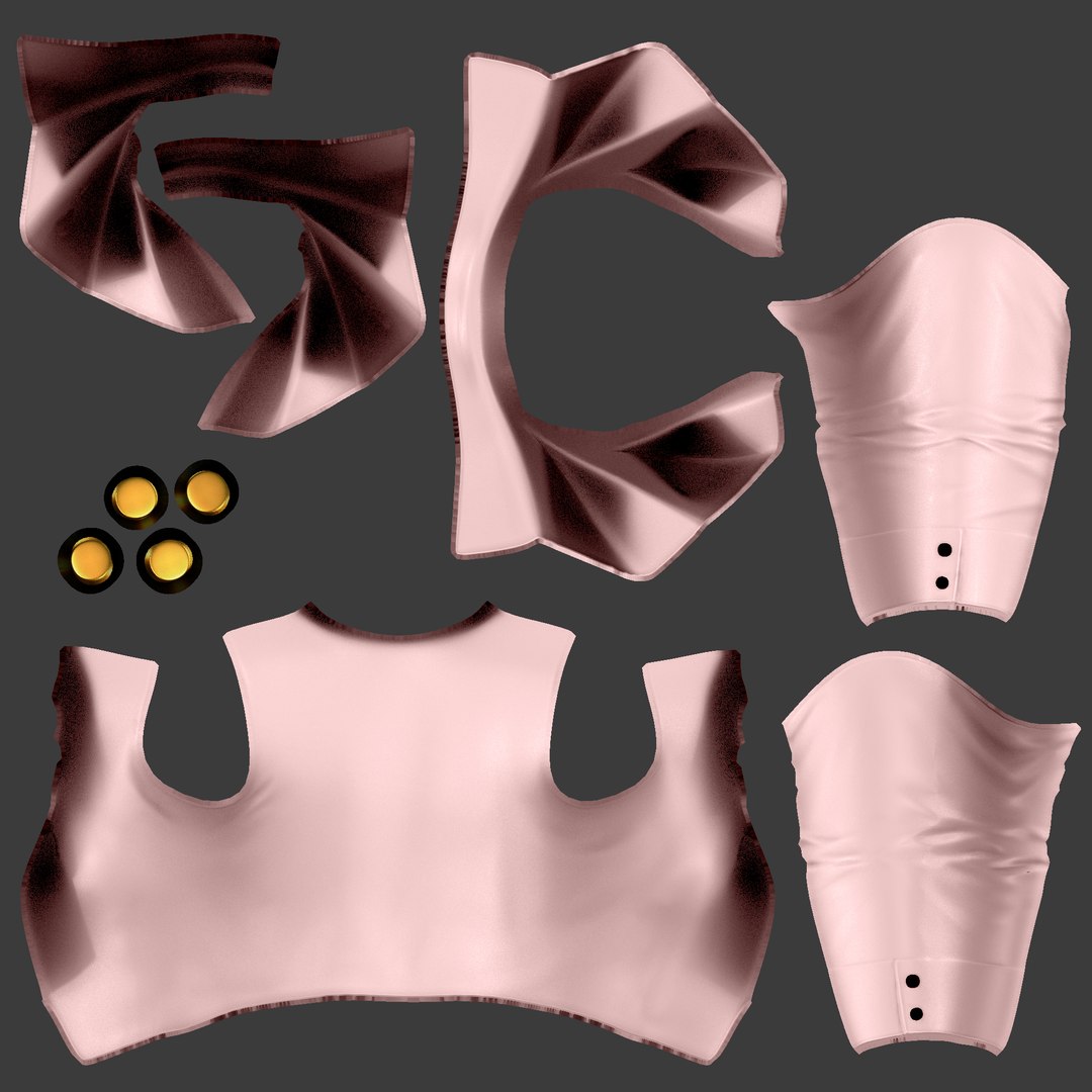 Pink Ruffled Front Jacket 3D Model - TurboSquid 2000883