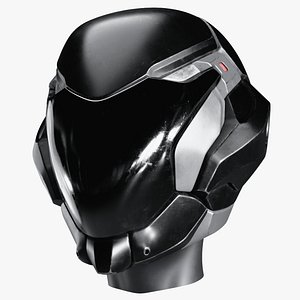 Black Sci-Fi Helmet