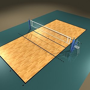 3dsmax volleyball court ball arena