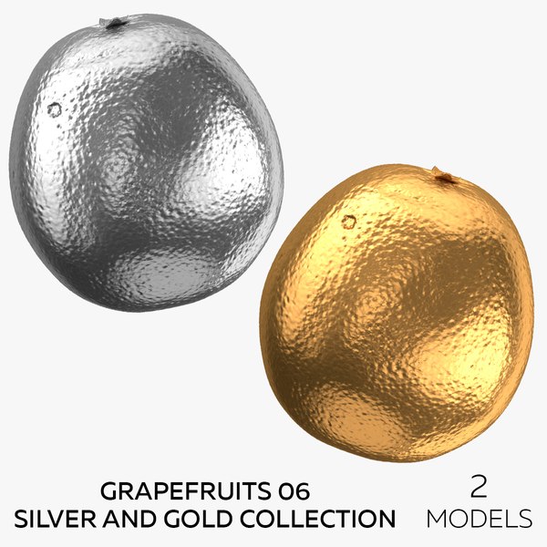 Grapefruits 06 Silver and Gold Collection - 2 models 3D