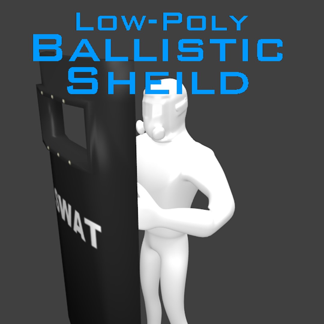 36 BALLISTIC SHIELD BASE MESH (Vol 2) - Blender Market