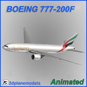 3d boeing 777-200f cargo