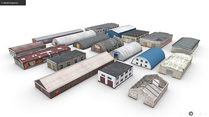 Russian Hangars Pack 3D model