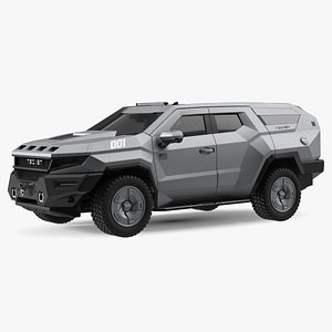 2023 Rezvani Vengeance Armored SUV Lights Off 3D