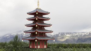 Japanese Pagoda Tower