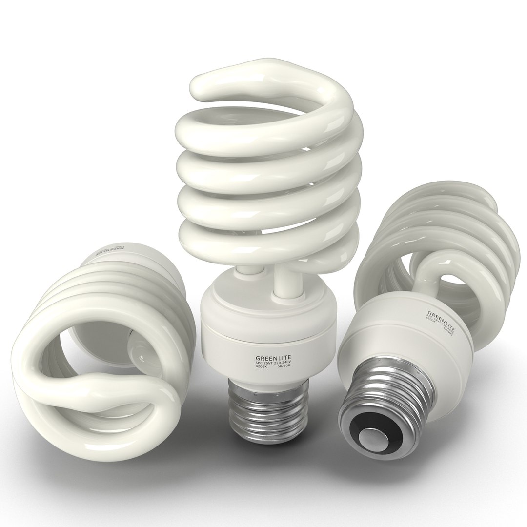 Energy Saving Light Bulb 3D model preview