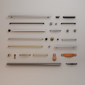 Ikea Handles and Knobs pack1 3D