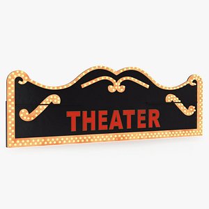 3D decorative theater sign