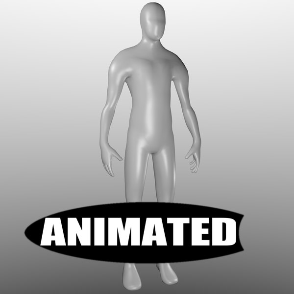 free human base mesh animations 3d model