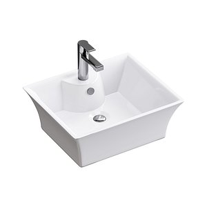 Square Countertop Vessel Bathroom Sink