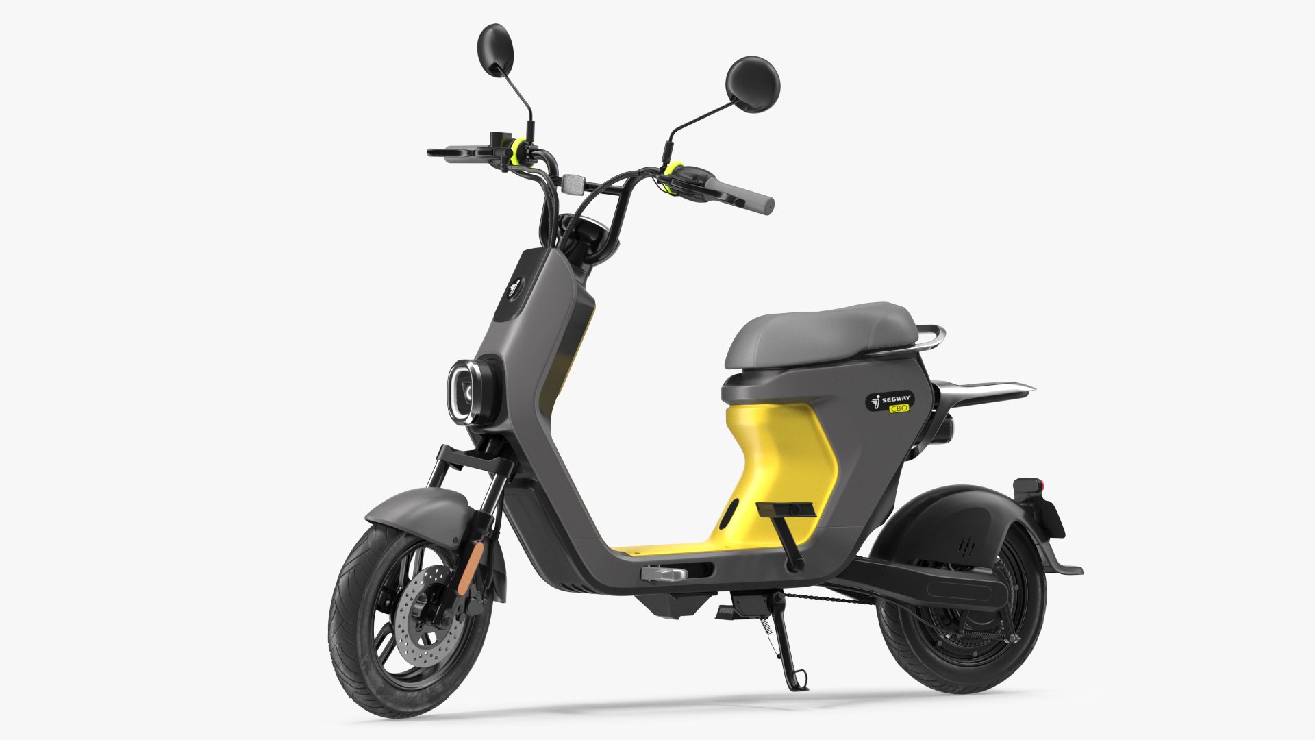 Segway eMoped C80 Grey Rigged 3D model preview