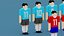 3D Soccer Characters model