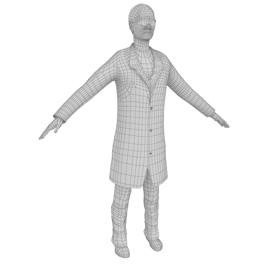 Female scientist 3D model TurboSquid 1313822