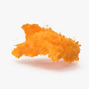 isolated aerial splash 2 3d model