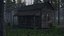 树林中的小屋 3d 场景