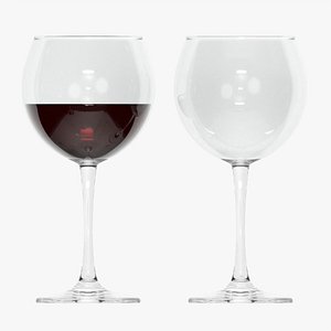 Wine glass 03 3D