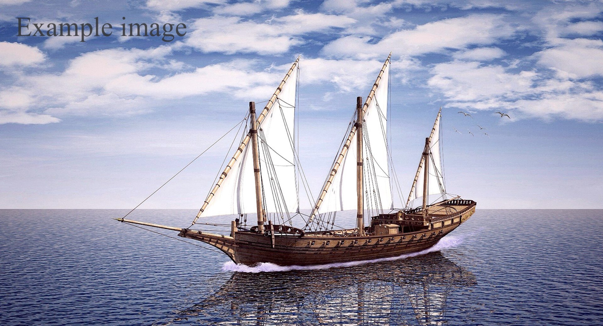 Xebec Sailing Ship 3d Max