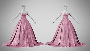 Dress 47 Dusty Rose Velvet With Design