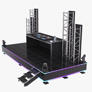 DJ Booth - Purple 3D model