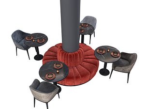 3D Round Column Sofa SET Serie part8 model