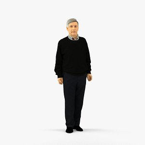 Old man in black sweater 0563