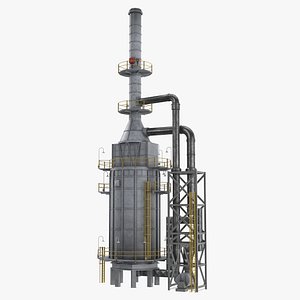 3D oil refinery furnace